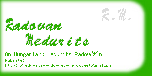 radovan medurits business card